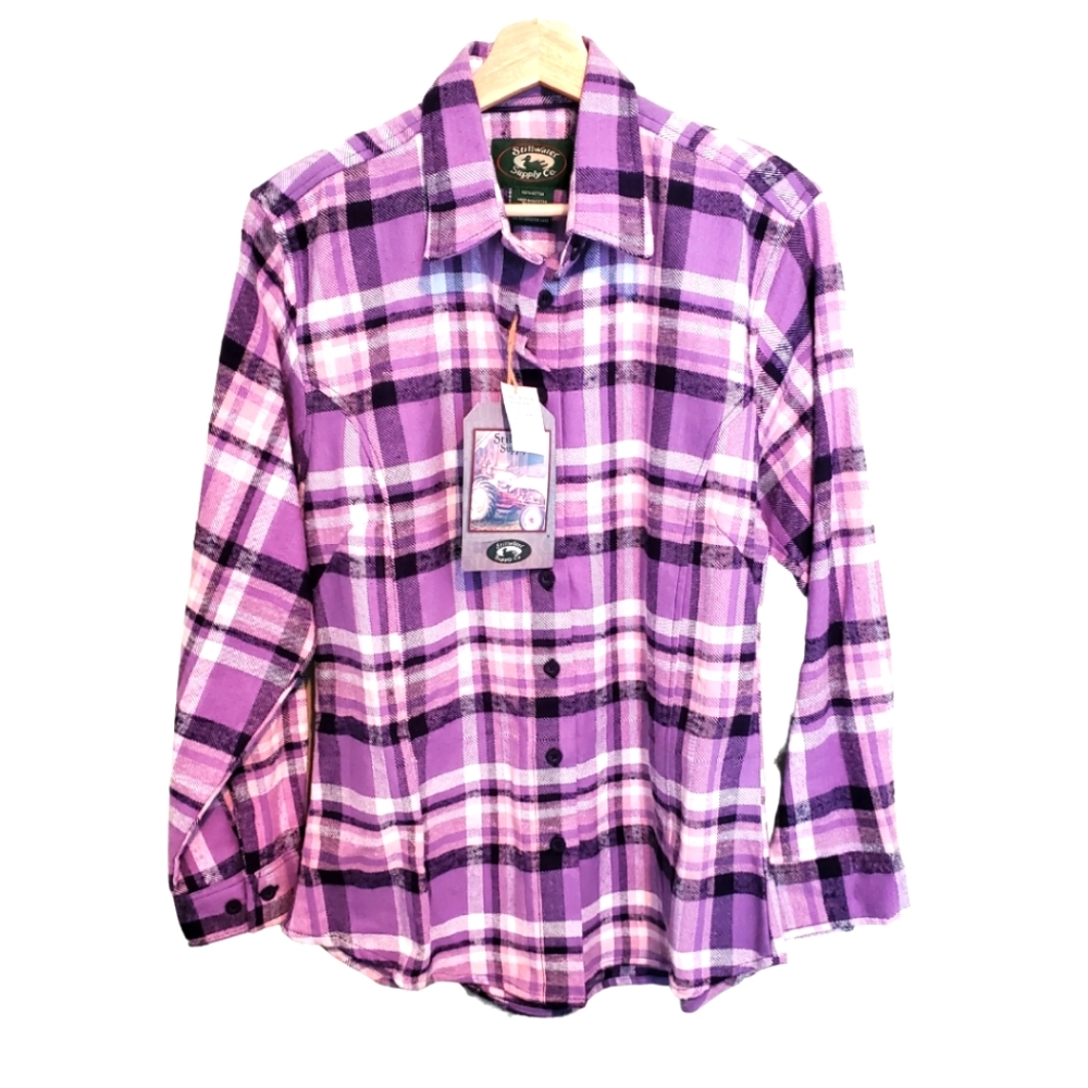 Stillwater Supply Co. Purple plaid long sleeve